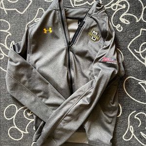Marquette Under Armor full zip crewneck
